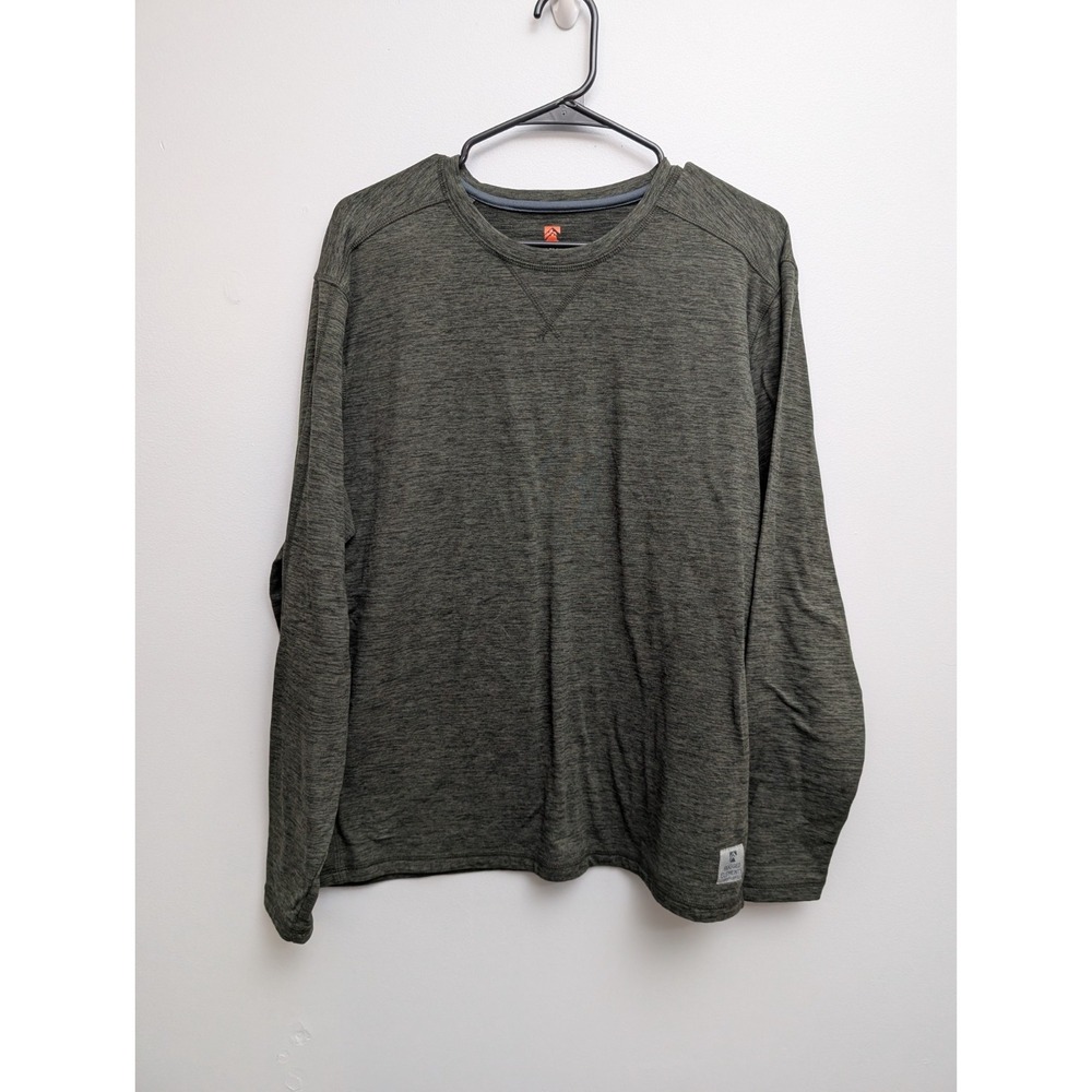 X4 Rugged Elements Gray Heather Long Sleeve Crew Neck T-Shirt Men's Size XL